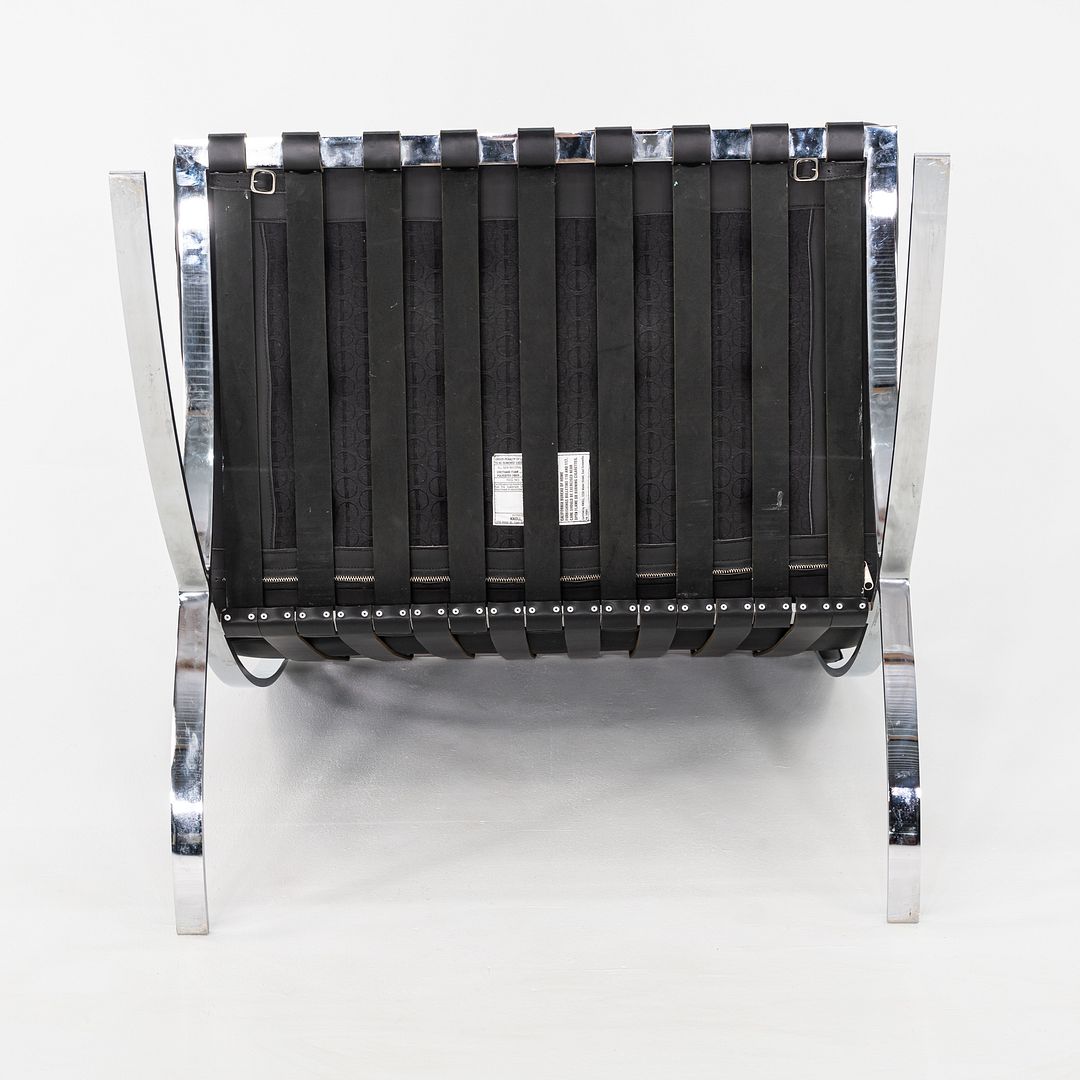 2010s Mies van der Rohe for Knoll Barcelona Lounge Chair Black Leather & Chrome