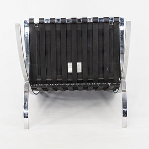 2010s Mies van der Rohe for Knoll Barcelona Lounge Chair Black Leather & Chrome