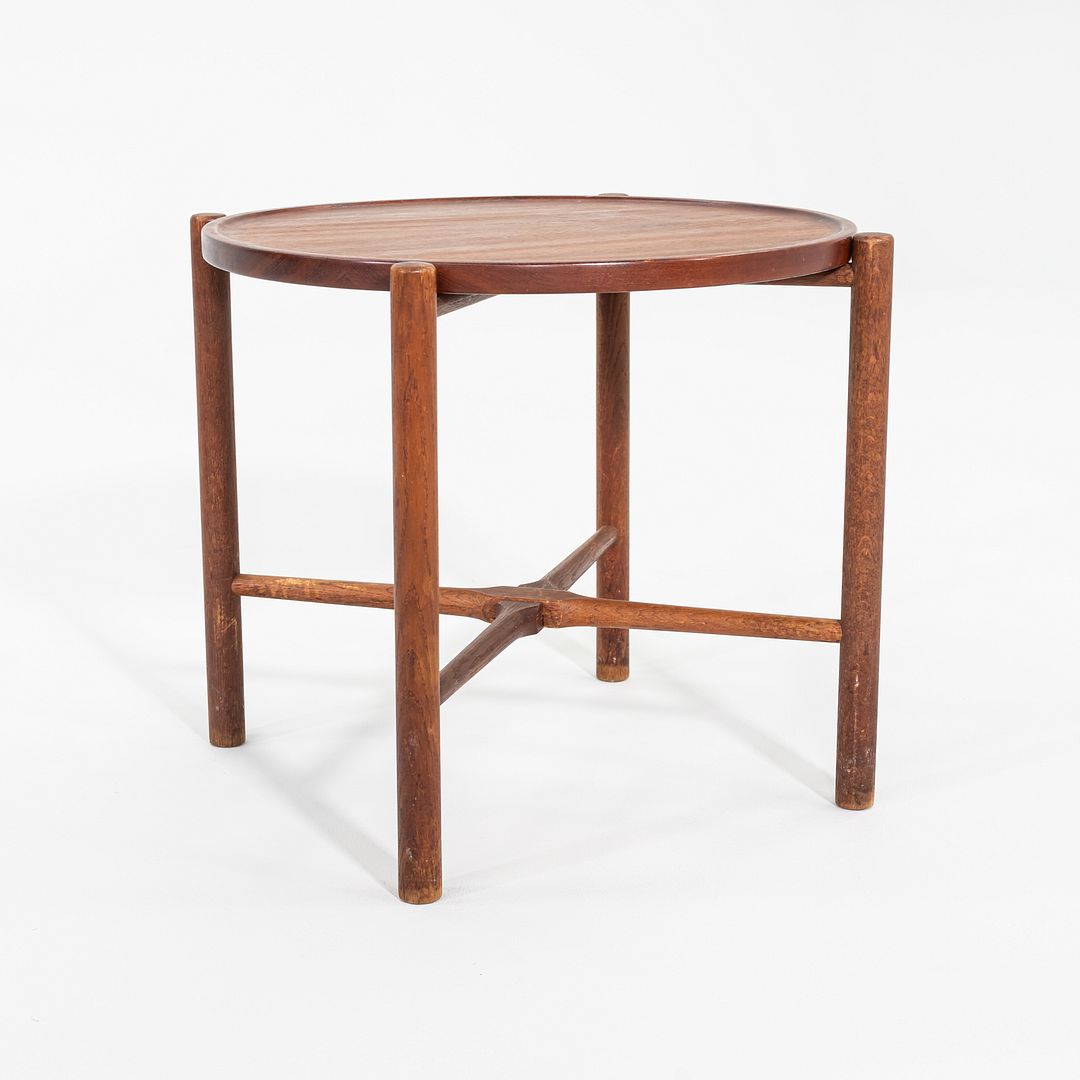 1960 PP35 Hans Wegner for Andreas Tuck Tray Top Occassional Table in Teak & Oak