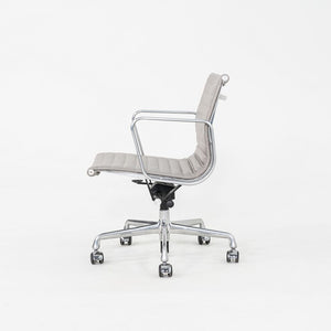 2010s Herman Miller Eames Aluminum Management Desk Chair Grey Naugahyde 2x Avail