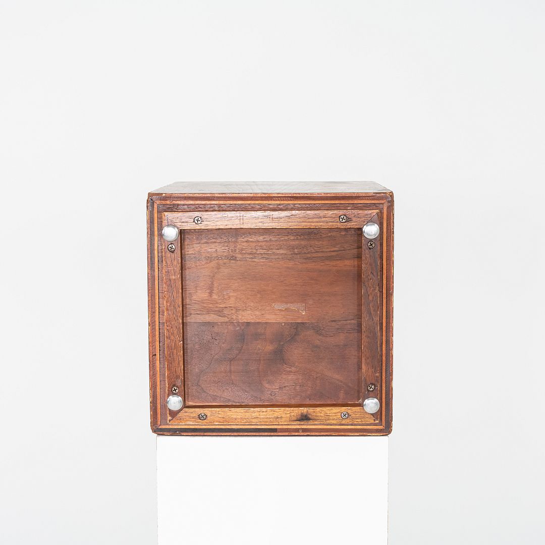 1970s Jens Risom Design Mid-Century Modern Wastebasket Trash Can in Walnut