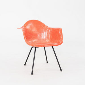 C. 1953 Pair of Herman Miller Eames Zenith MAX Fiberglass Arm Shell Chairs Red