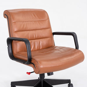 2000s Richard Sapper for Knoll Management Desk Chair in Cognac Leather 8x Available