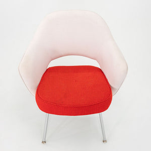 2010s Set of 4 Eero Saarinen for Knoll Executive Arm Chairs in Two-Toned Fabric w/ Cato
