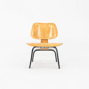 1947 Pair of Evans Eames LCW Chairs with Birch Seat and Ebonized Ash Legs 5-2-5