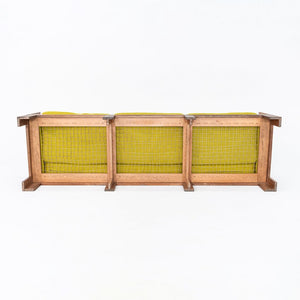 1975 Tage Poulsen Sofa w/ Lime Green Fabric Cushions for CI Designs in Oak