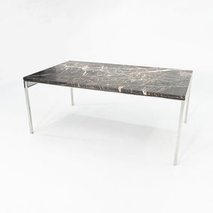1960s Gordon Bunshaft and Davis Allen of SOM Stainless, Marble, and Wood Table