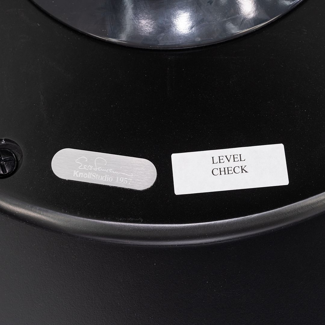 C. 2020 Eero Saarinen for Knoll Black Laminate Tulip Dining Table 42 Inches