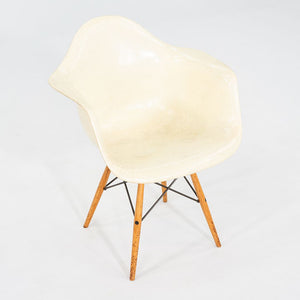 C. 1950 Herman Miller Eames PAW Swivel Chair w/ Birch Dowel Base in Parchment