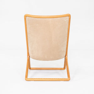 1980 Pair of Ward Bennett for Brickel Associates Scissor Chairs in Ash and Suede