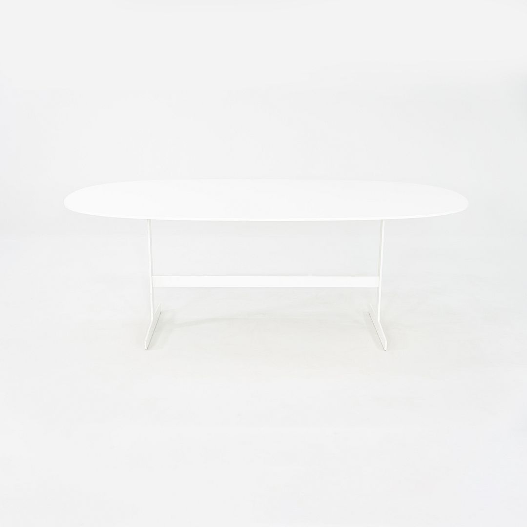 SOLD 2000s Jasper Morrison for Cappellini White Lacquer Simplon Dining Table 79x39x29