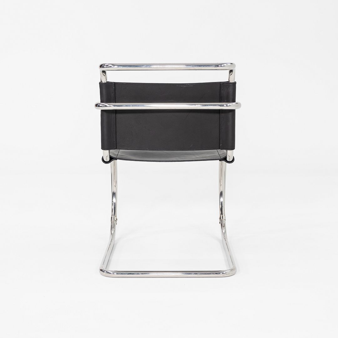 1960s Mies Van Der Rohe for Knoll MR 20 Arm Chair Newly Upholstered in Leather