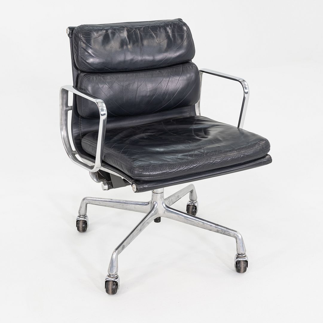 1989 Herman Miller Eames Soft Pad Management Desk Chair Black Leather 7x Avail