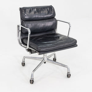 1989 Herman Miller Eames Soft Pad Management Desk Chair Black Leather 7x Avail