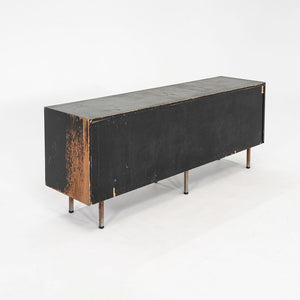 1950s Florence Knoll Credenza Black & White w/ Original Leather Pulls Model 541