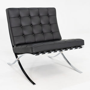 2010s Mies van der Rohe for Knoll Barcelona Lounge Chair with Ottoman / Stool