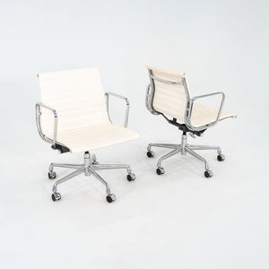 2008 Herman Miller Eames Aluminum Management Desk Chair in Cream Leather 4x Available