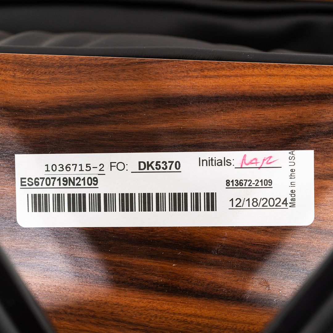2024 Herman Miller Eames Lounge Chair and Ottoman in Black Leather and Santos Palisander