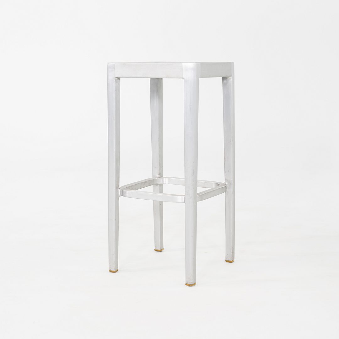 2010s Set of Three Philippe Starck for Emeco Bar Stools in Brushed Aluminum