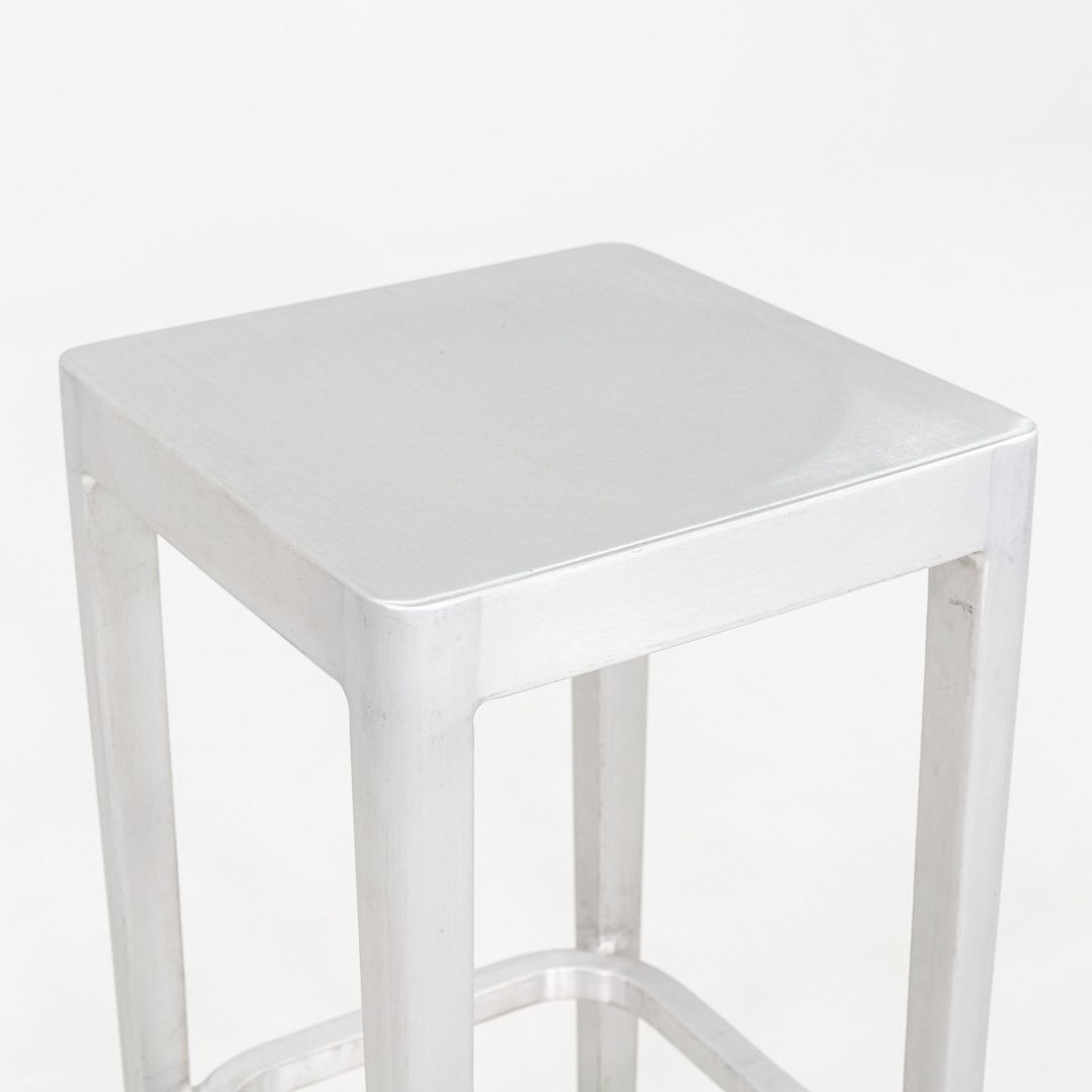 2010s Set of Three Philippe Starck for Emeco Bar Stools in Brushed Aluminum