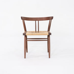 SOLD 2014 Set of Six Mira Nakashima Grass Seated Dining Chairs in Black Walnut