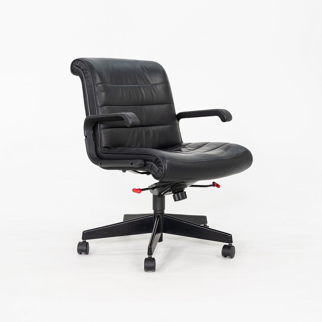 2000 Richard Sapper for Knoll Management Desk Chairs in Black Leather 9x Available