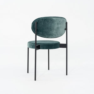 2024 Verner Panton for Verpan 430 Chair in Teal Velvet Upholstery w/ Black Frame