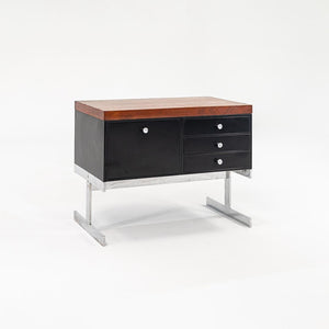 C. 1963 Peerless Steel Equipment Co. Credenza w/ 4-Drawers Teak, Steel & Chrome