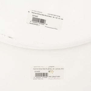 2010s Eero Saarinen for Knoll 42" Tulip Dining Table with White Laminate Top