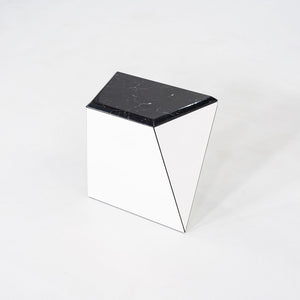 2022 David Adjaye for Knoll Washington Prism Side Table in White / Black Marble