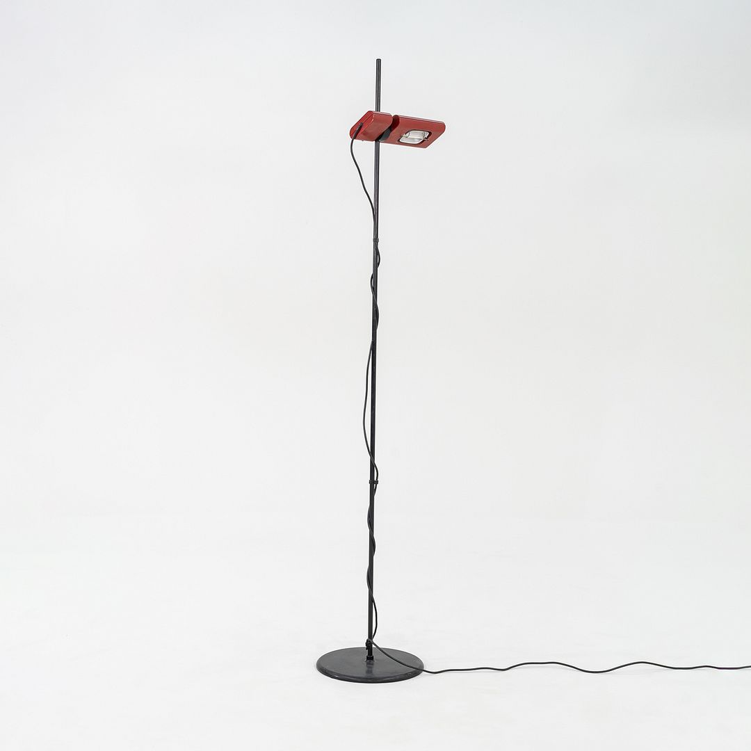 1980s Ernesto Gismondi Aton Terra Red Floor Lamp for Artemide Italy in Steel