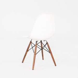 2021 Herman Miller Eames DSW Dining Side Chair in White w/ Walnut Base 12x Avail