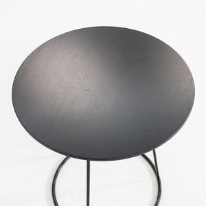 2019 Pair of Monica Forster for Swedese Breeze Side Tables in Black Wood 18 in