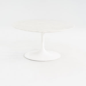 2010s Eero Saarinen for Knoll 42" Oval Tulip Coffee Table w/ Carrara Marble Top