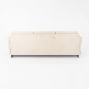 1990s John Nelson for Tuohy Furniture Three Seat Tuxedo Sofa 83" w/ White Fabric