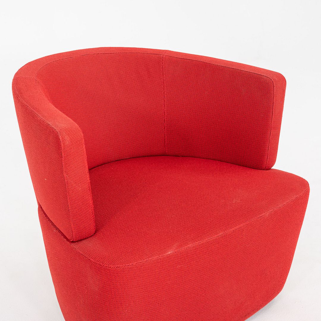 2010 EOOS for Coalesse / Walter Knoll Joel Swivel Lounge Chair in Red 1x Avail