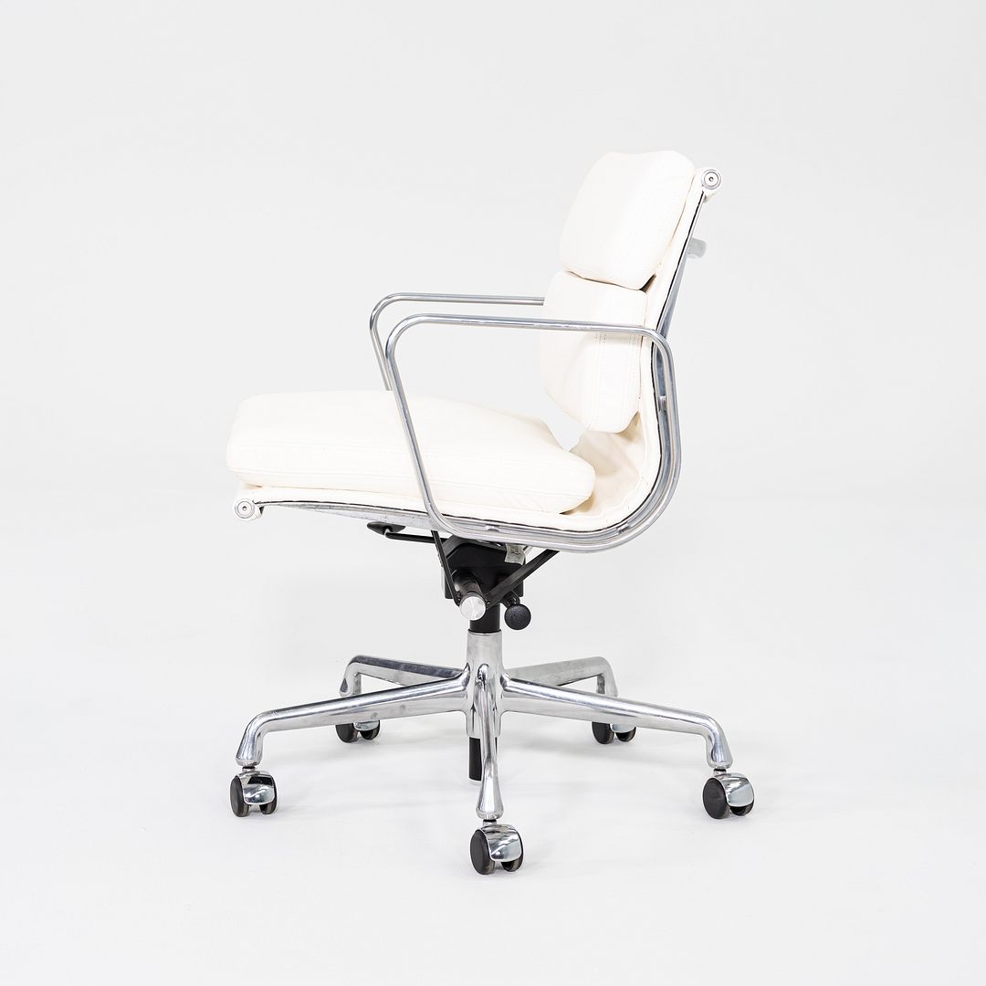2020s Herman Miller Eames Soft Pad Management Desk Chair with White Leather