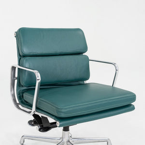 2010s Herman Miller Eames Soft Pad Management Desk Chair with Green Leather