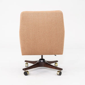1960s Executive Desk Chair by Edward Wormley for Dunbar Tan Fabric with Piping