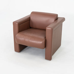 2002 Trix and Robert Haussmann for Knoll Lounge Chair Brown Leather Upholstery