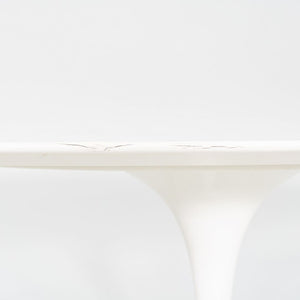 2010s Eero Saarinen for Knoll 78x48 inch Oval Dining table in White Laminate
