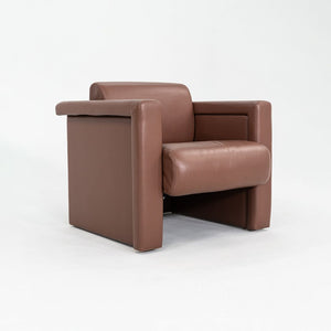 2002 Trix and Robert Haussmann for Knoll Lounge Chair Brown Leather Upholstery