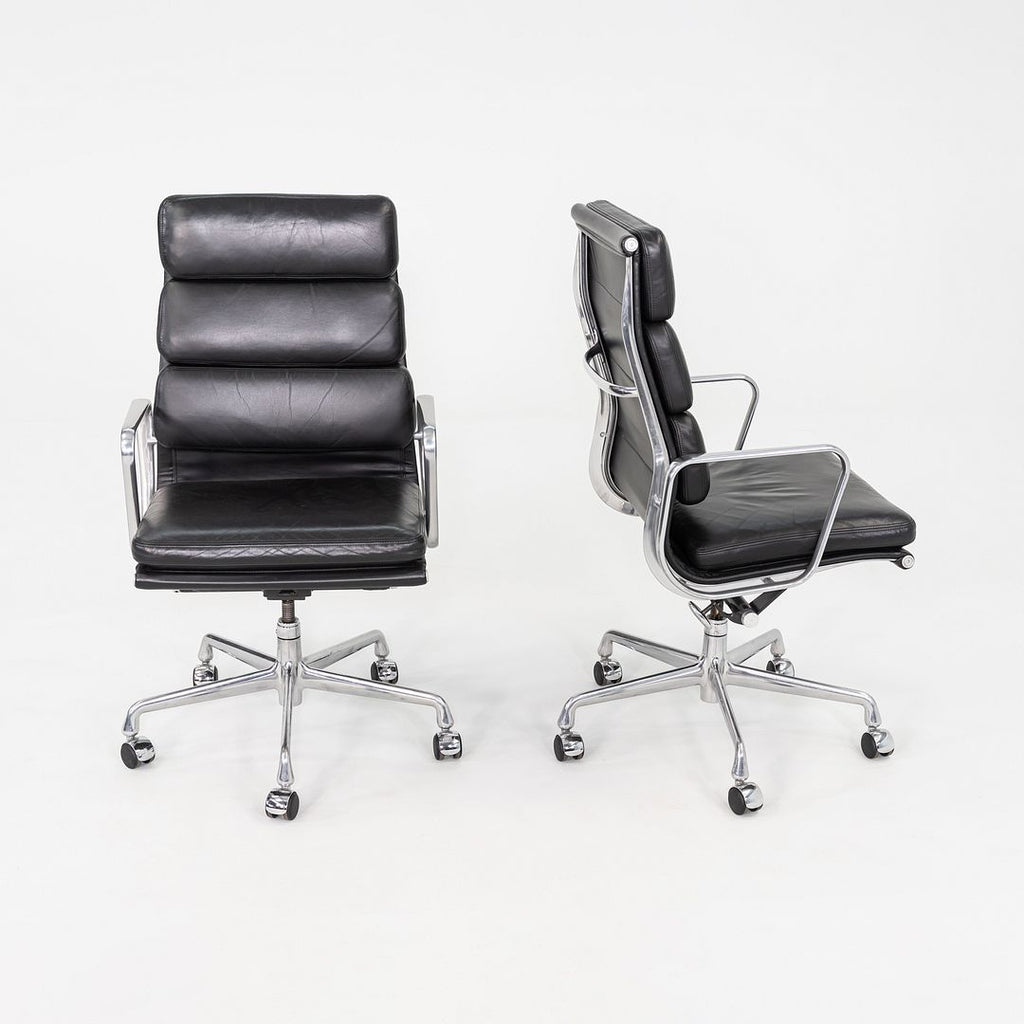 2003 Herman Miller Eames Soft Pad Executive Desk Chair Black Leather 17x Avail