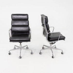 2003 Herman Miller Eames Soft Pad Executive Desk Chair Black Leather 17x Avail