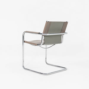 1970s Mart Stam for Matteo Grassi MG6 Arm Chair in Chrome with Grey Leather