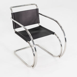 1960s Mies Van Der Rohe for Knoll MR 20 Arm Chair Newly Upholstered in Leather