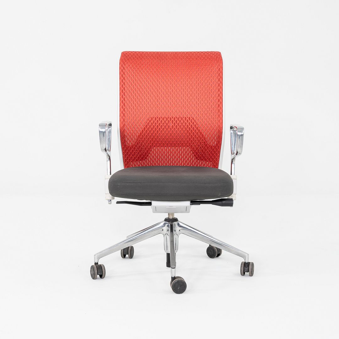 2013 Antonio Citterio for Vitra ID Mesh Desk Chairs in Grey with Orange Mesh 12x Available