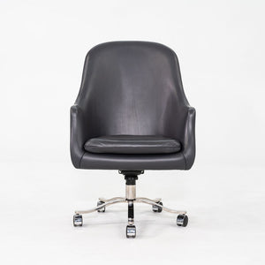 2006 Nicos Zographos Alpha Bucket Executive Desk Chair in Grey Leather 9x Avail