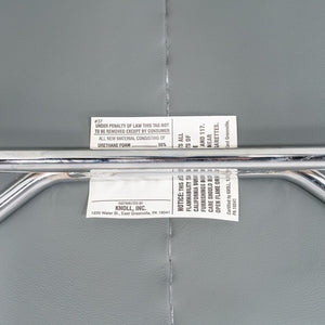 2010s Eero Saarinen for Knoll Medium Womb Lounge Chair in Grey Leather 3x Avail