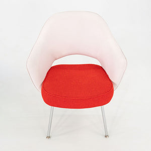 2010s Set of 4 Eero Saarinen for Knoll Executive Arm Chairs in Two-Toned Fabric w/ Cato